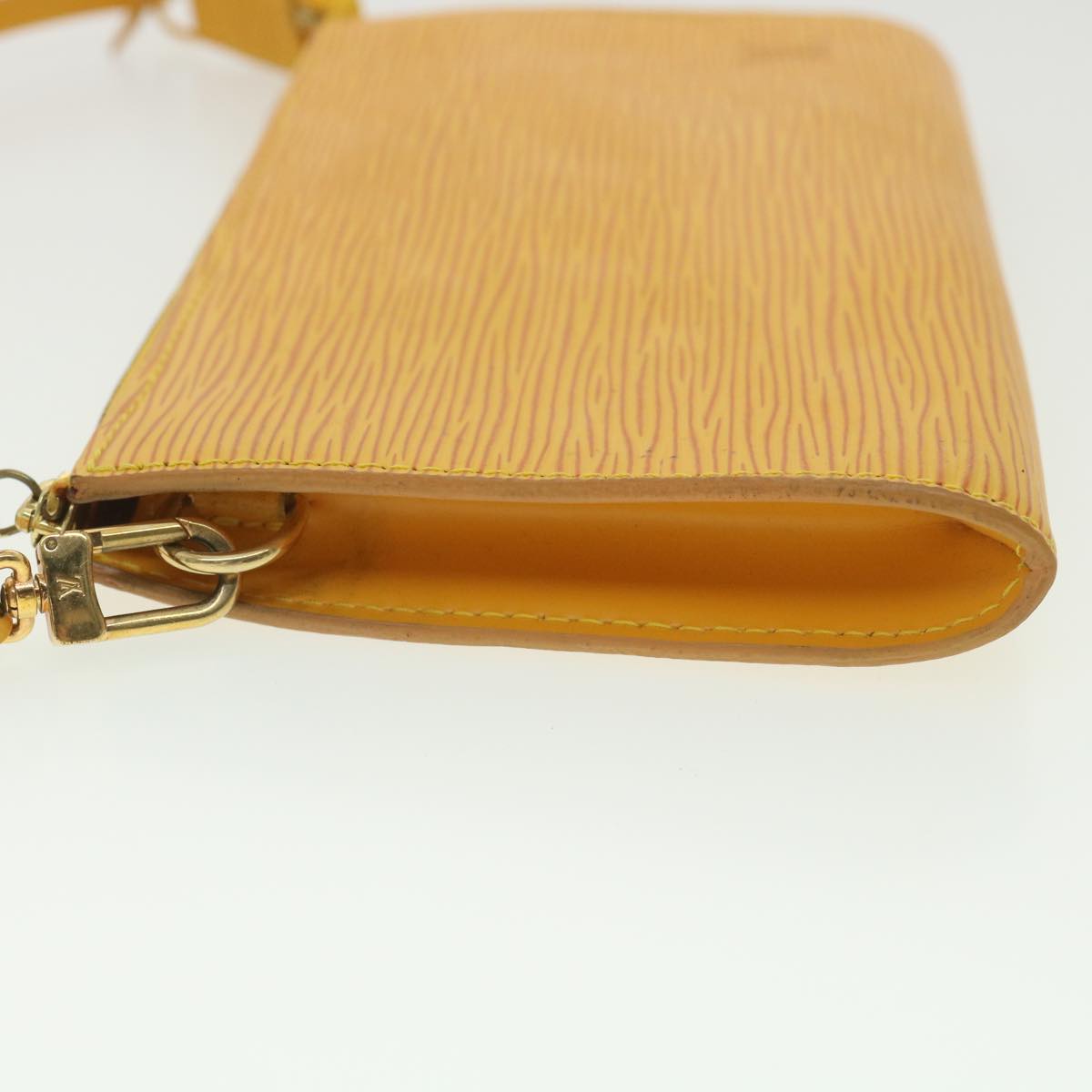 LOUIS VUITTON Epi Pochette Accessoires Pouch Yellow LV Auth Clutch