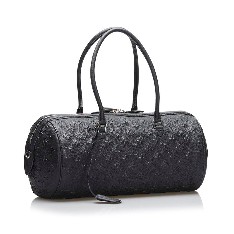 LOUIS VUITTON Louis Vuitton Monogram Amplant Handbag Leather Noir Black