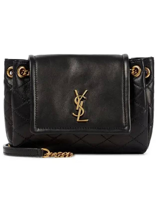 Luxury Saint Laurent Trending 2025 Nolita Lambskin Mini Bag Black