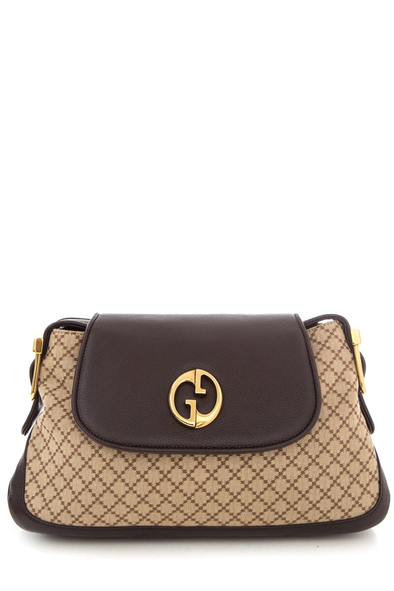 Gucci Brown Canvas Handbag
