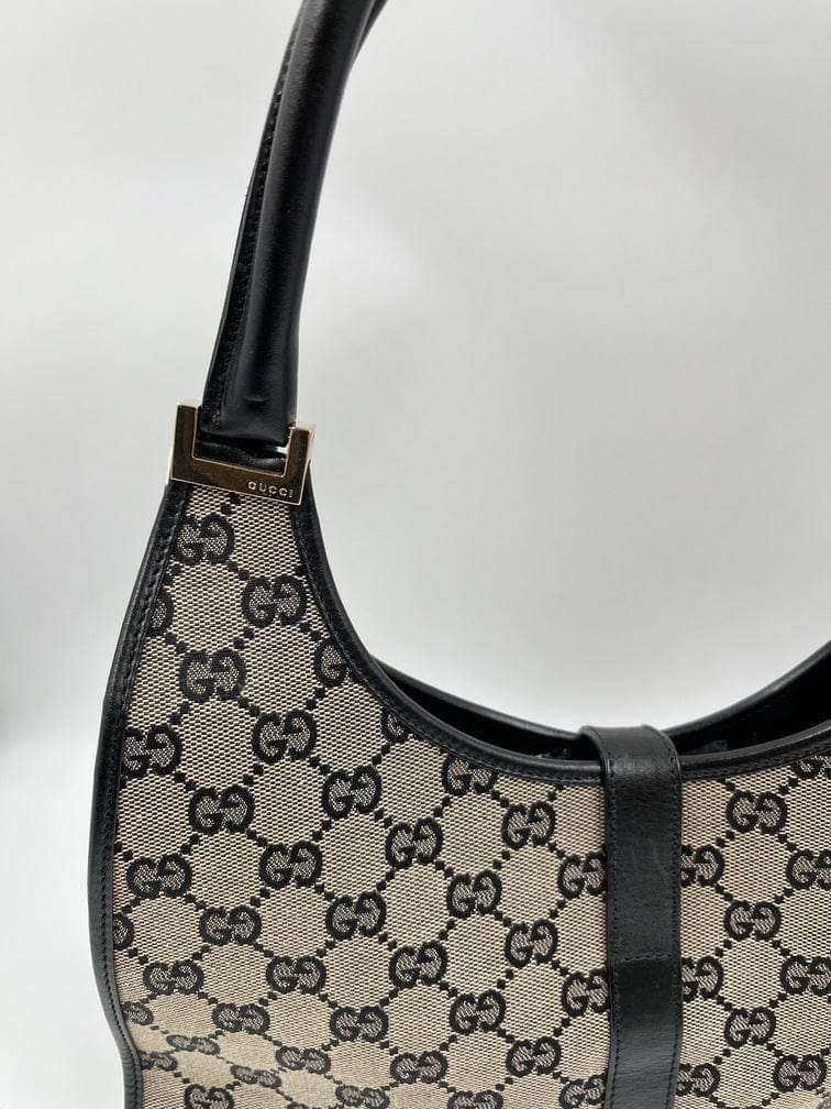 Gucci Nylon Leather Canvas Shoulder Bag