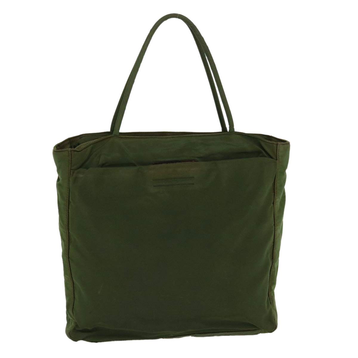 Prada Hand Bag Nylon Green