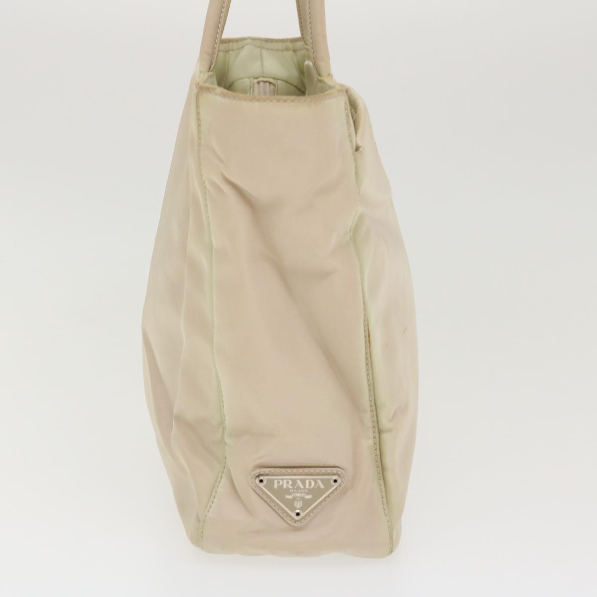 Prada Hand Bag Nylon Cream
