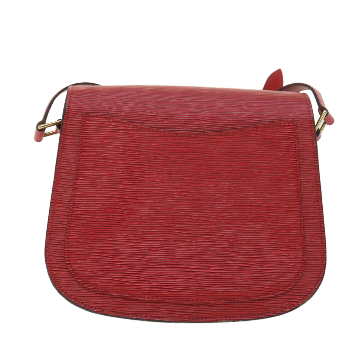 LOUIS VUITTON Epi Saint Cloud GM Shoulder Bag Red LV Auth