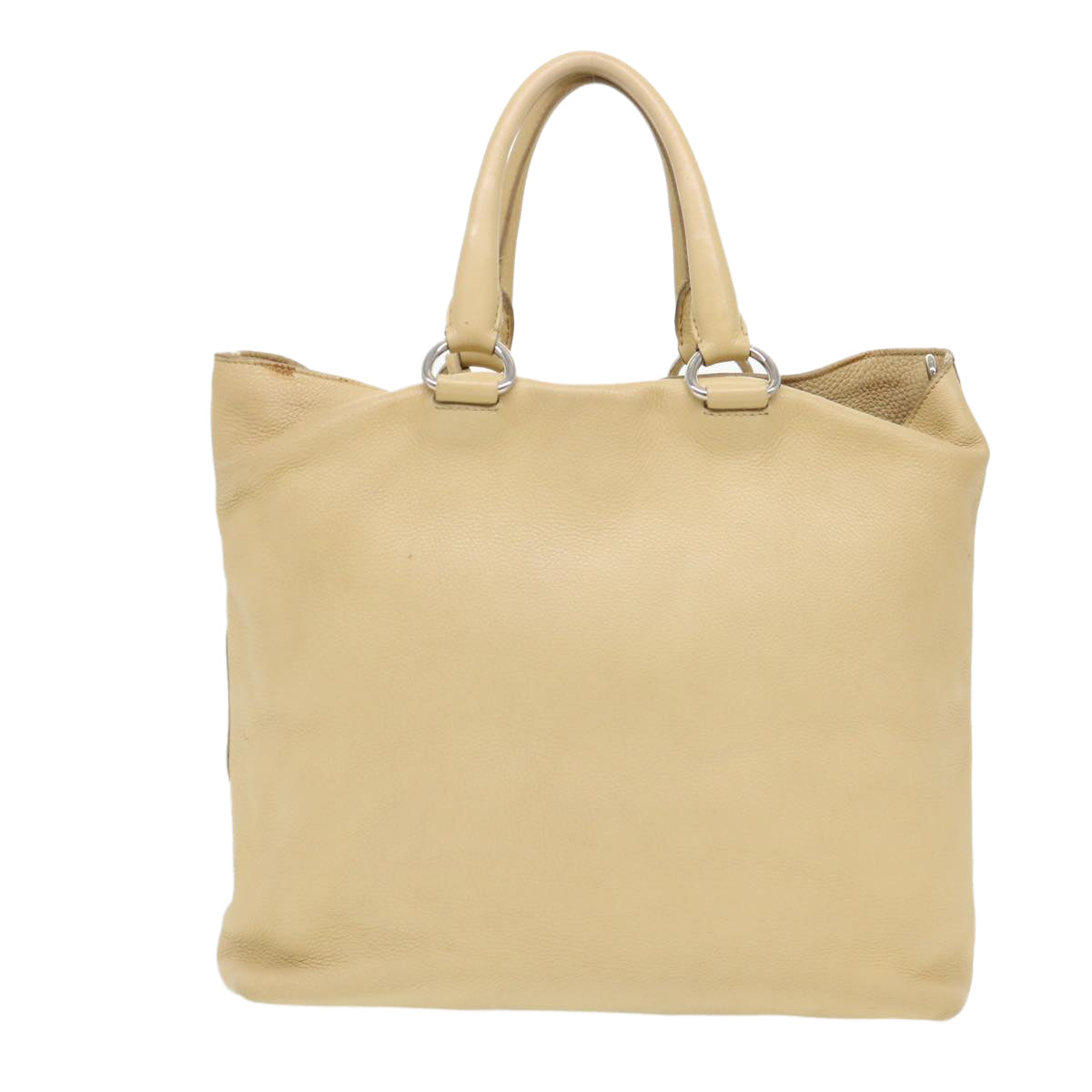 Prada Hand Bag Leather 2way Beige