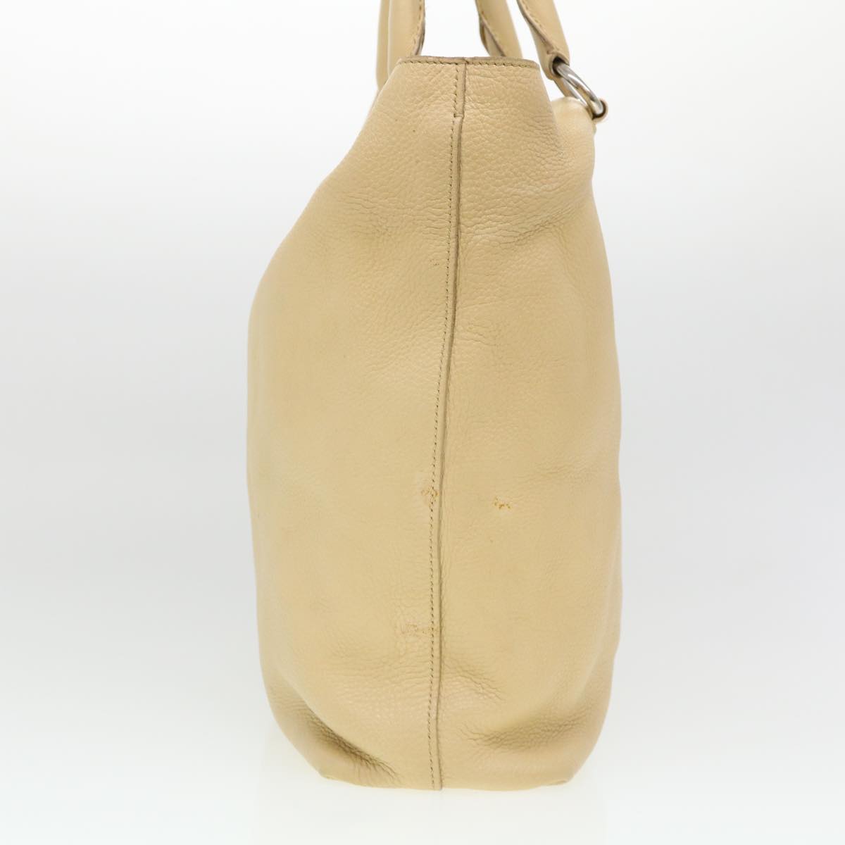 Prada Hand Bag Leather 2way Beige