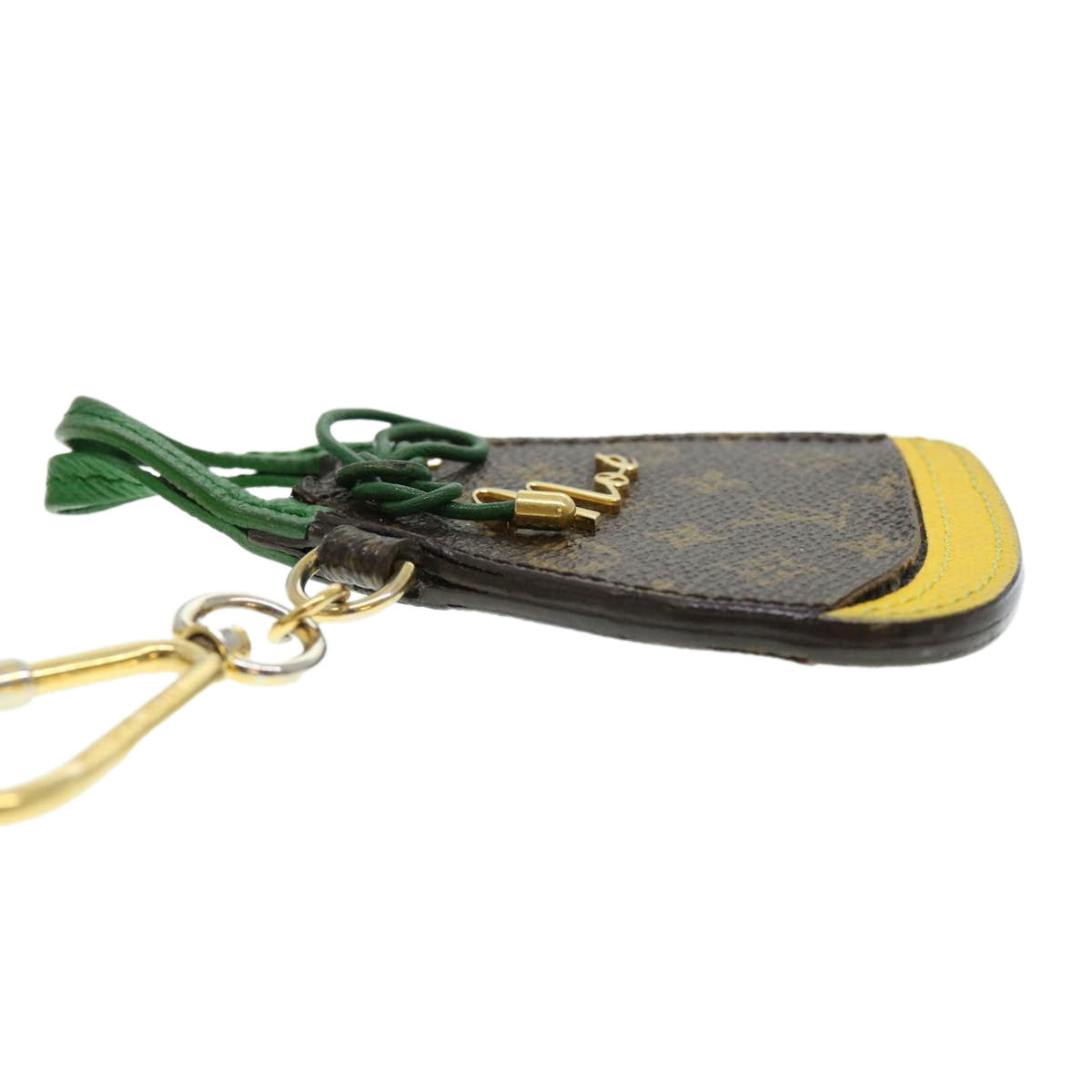 LOUIS VUITTON Porte Cles BB Noe Key Holder Green Yellow M66182 LV 38961