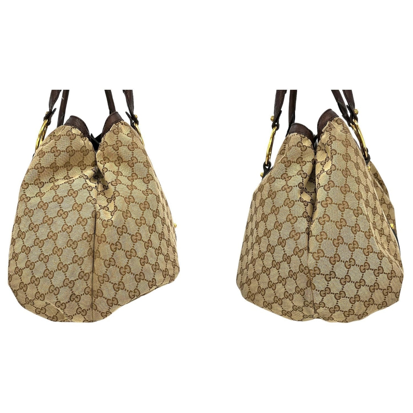 Gucci Leather Canvas Tote