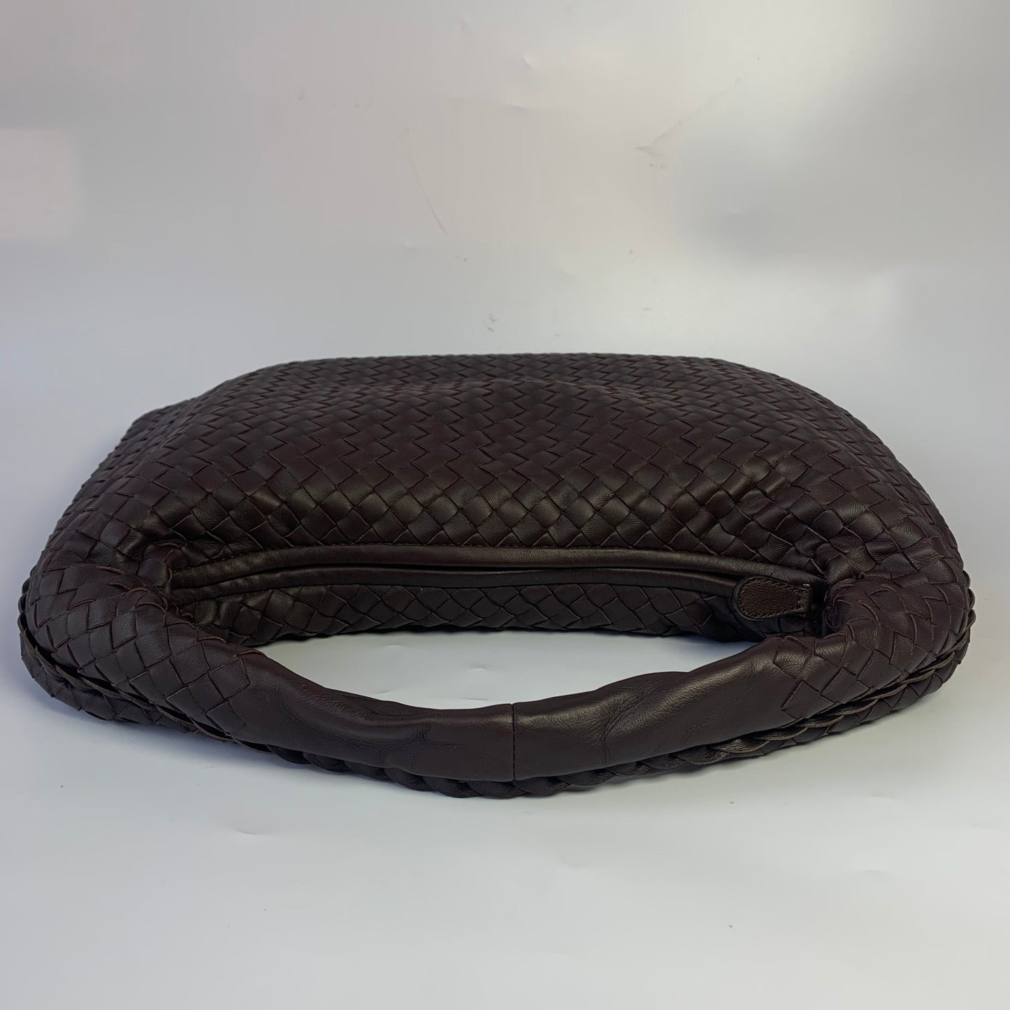 Bottega Veneta Intrecciato Hobo Bag Medium Chocolate Brown Lambskin leather
