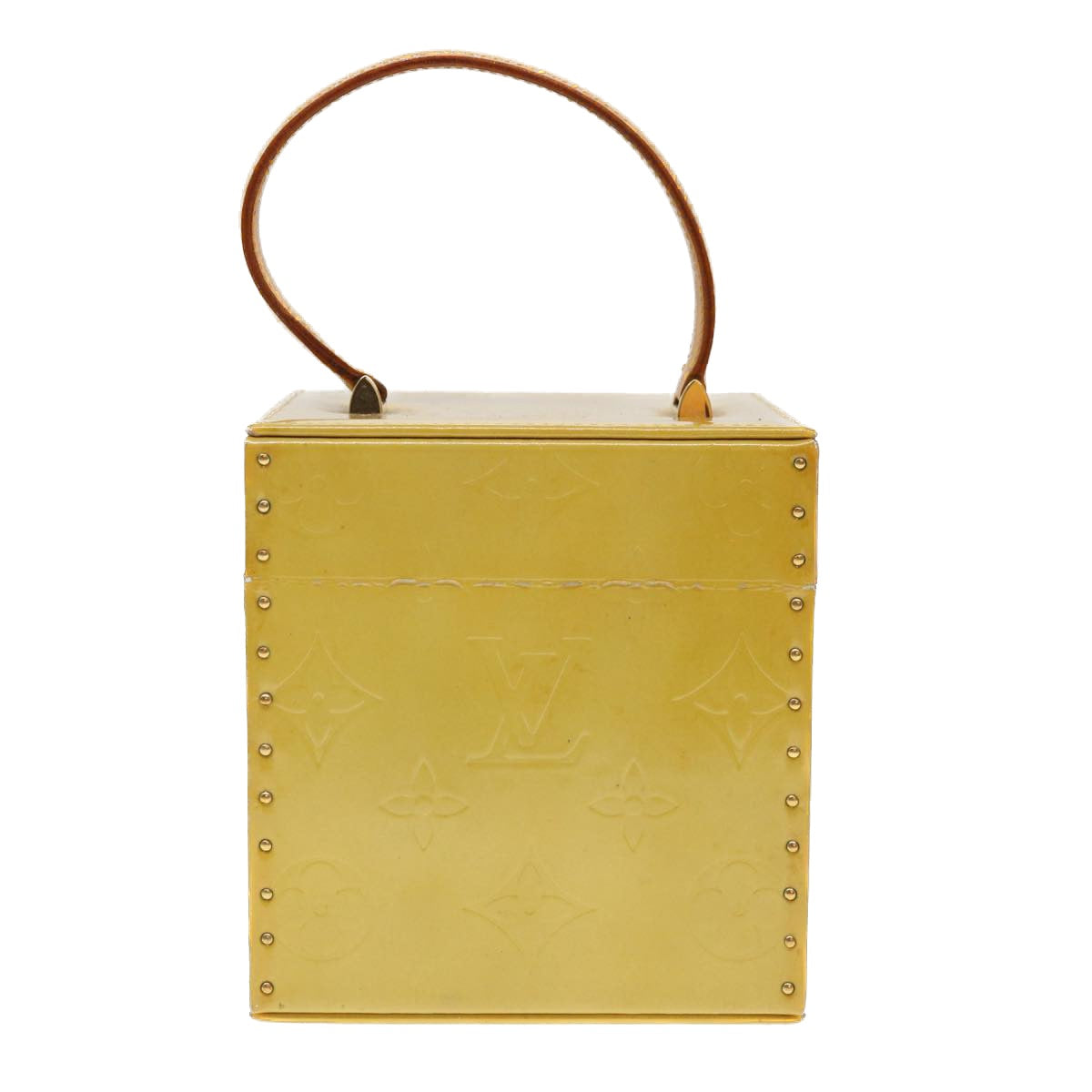LOUIS VUITTON Monogram Vernis Bleecker Cosmetic Pouch Beige Clutch