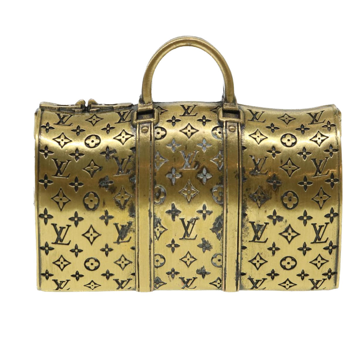 LOUIS VUITTON Keepall Type Paper Weight Metal VIP Only Gold Tone LV 39370