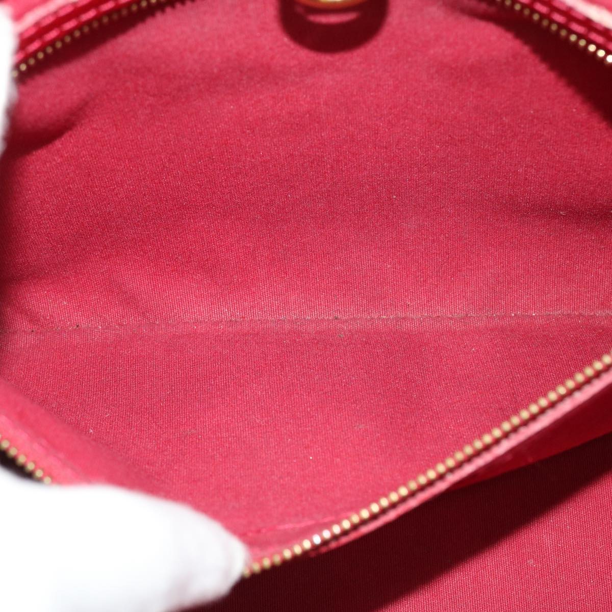 LOUIS VUITTON Monogram Vernis Wilshire PM Hand Bag Red M93642 LV 39604