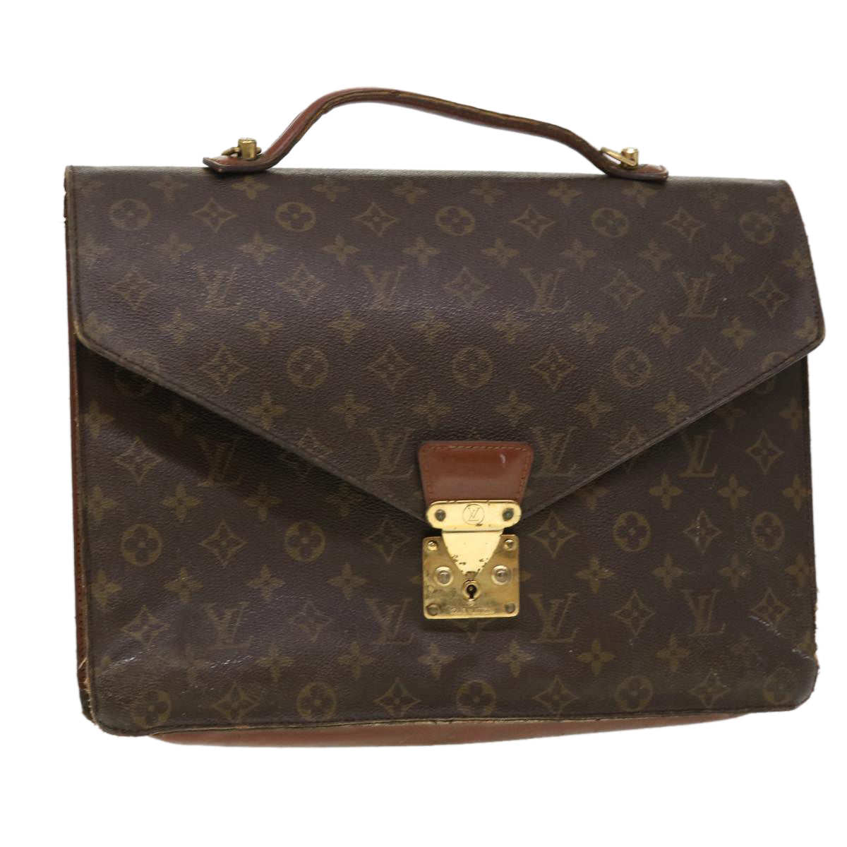 LOUIS VUITTON Monogram Porte Documents Bandouliere Hand Bag M53338 39673
