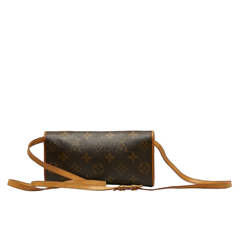 Louis Vuitton Monogram Twin PM Shoulder Bag Brown PVC Leather Louis Vuitton