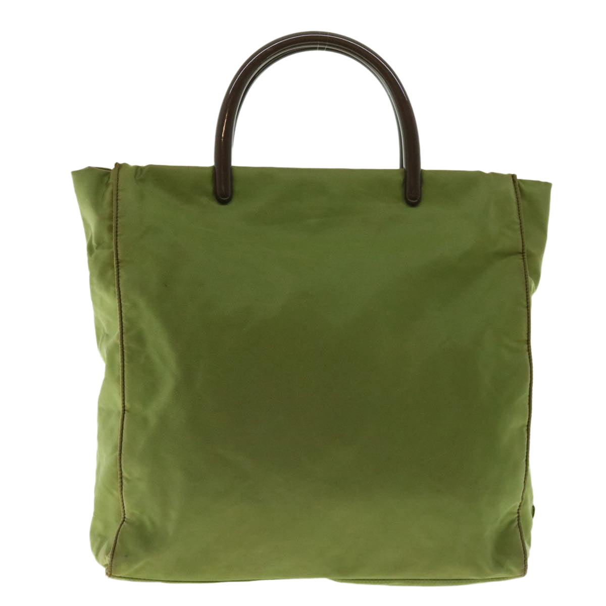 Prada Hand Bag Nylon Khaki