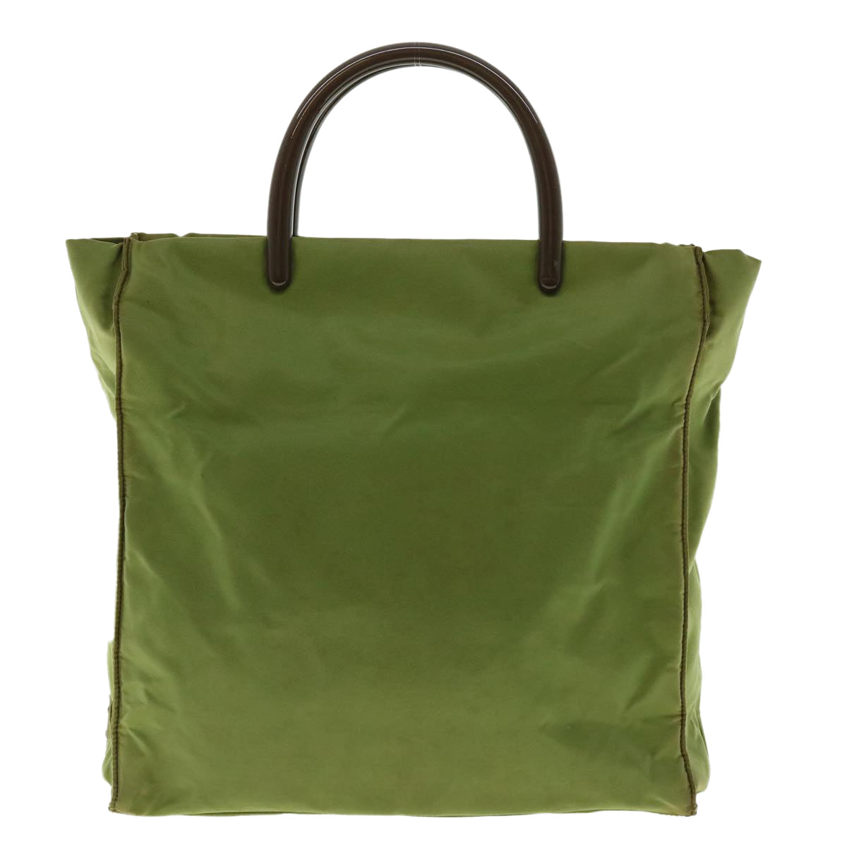 Prada Hand Bag Nylon Khaki