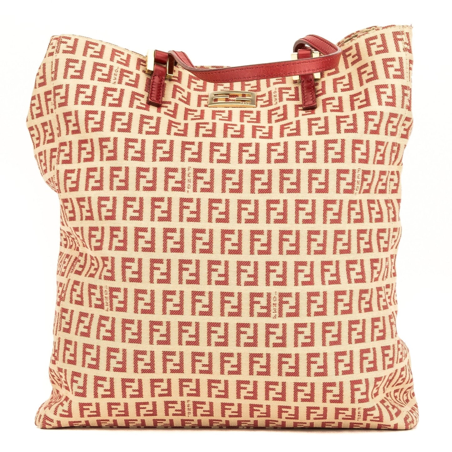 Fendi Red/Beige Zucca Tote ( )