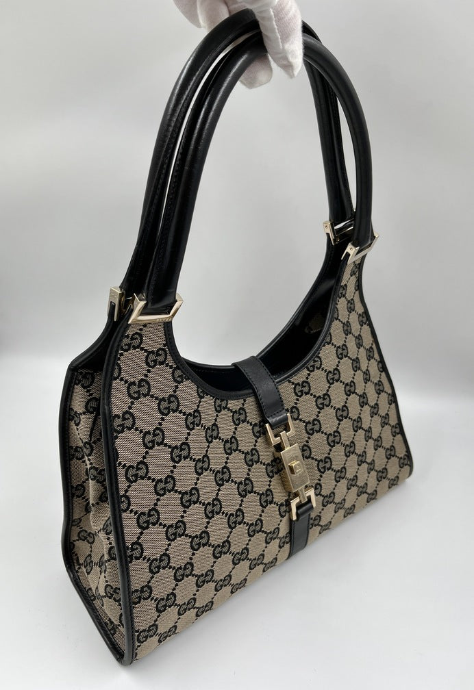 Gucci Nylon Leather Canvas Shoulder Bag