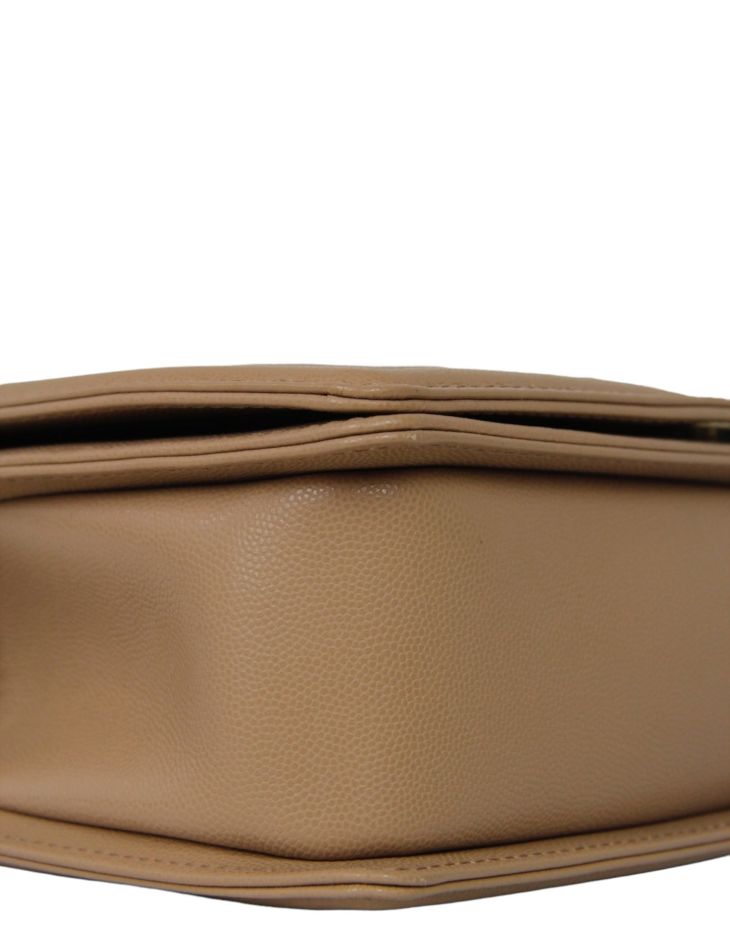 Chanel 2023 NWT Dark Beige Caviar Medium Top Handle Boy Handbag