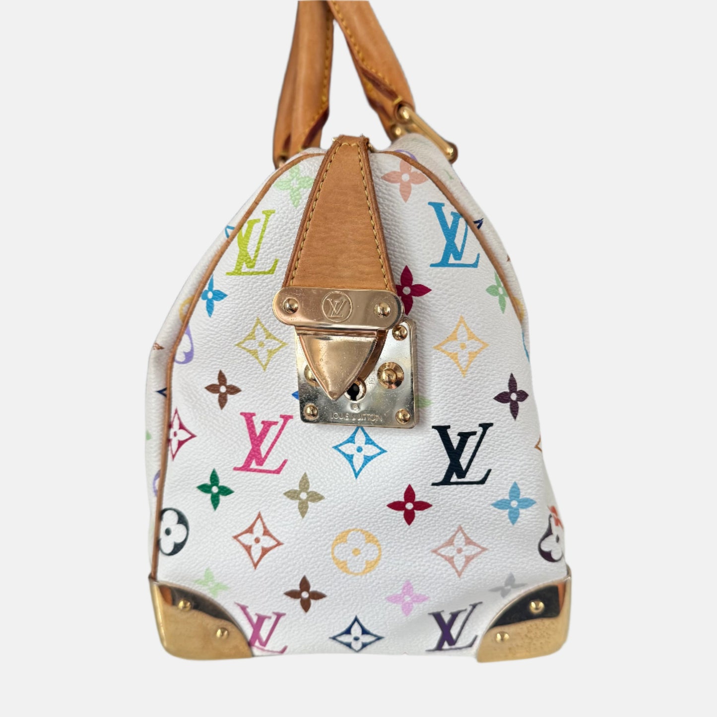 Louis Vuitton x Takashi Murakami Speedy 30 Lock White Multicolor