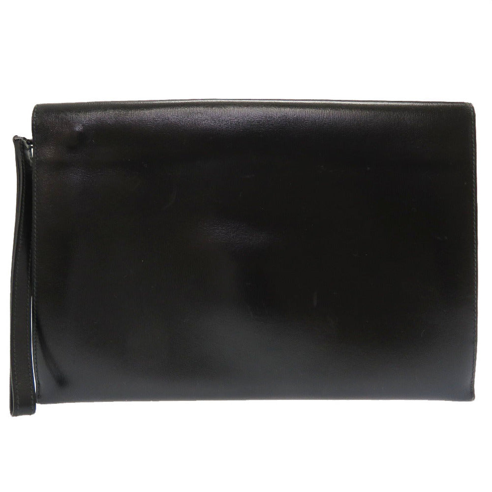 HERMES Clutch bag Box scarf black Kirius mens