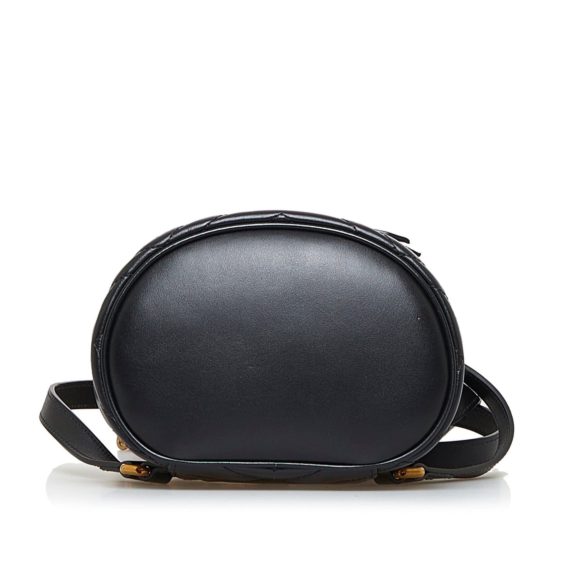 Gucci GG Marmont Black Quilted Chain Backpack