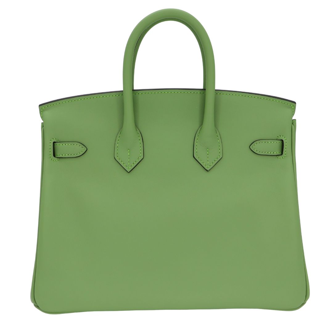 Hermes25cm Birkin Vert Criquet Swift Leather Gold Hardware