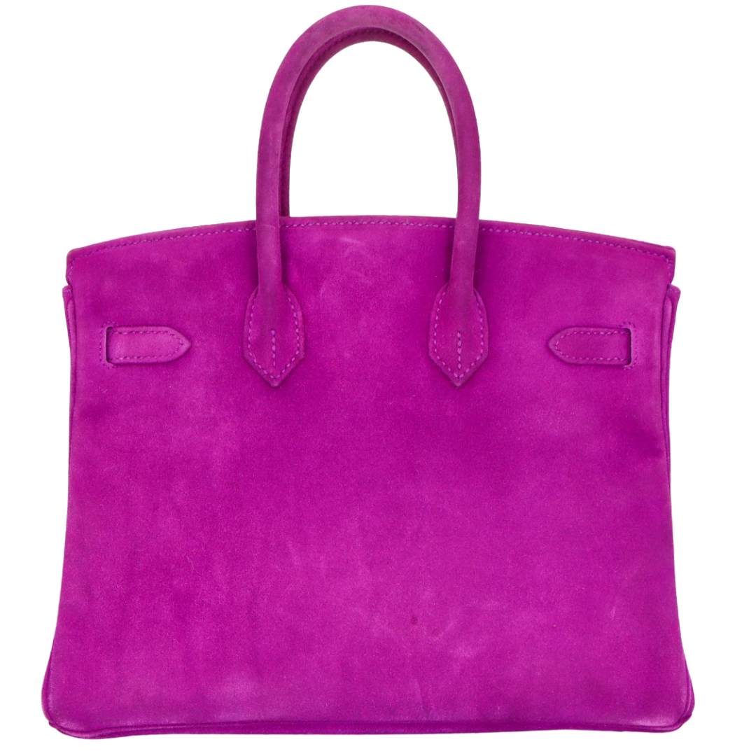 Hermes25cm Birkin Doblis Ultraviolet Suede Palladium Hardware