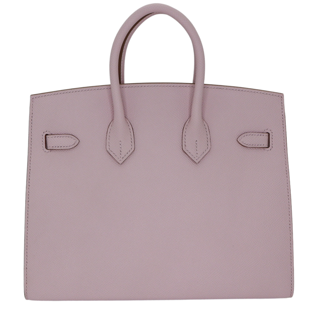 Hermes25cm Birkin Sellier HSS Mauve Pale/ Gris Perle Epsom Leather Rose Gold Hardware