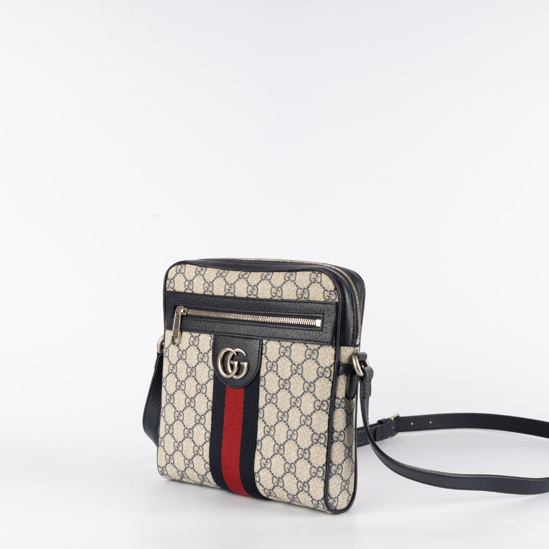 Gucci Monogram Leather Canvas Crossbody