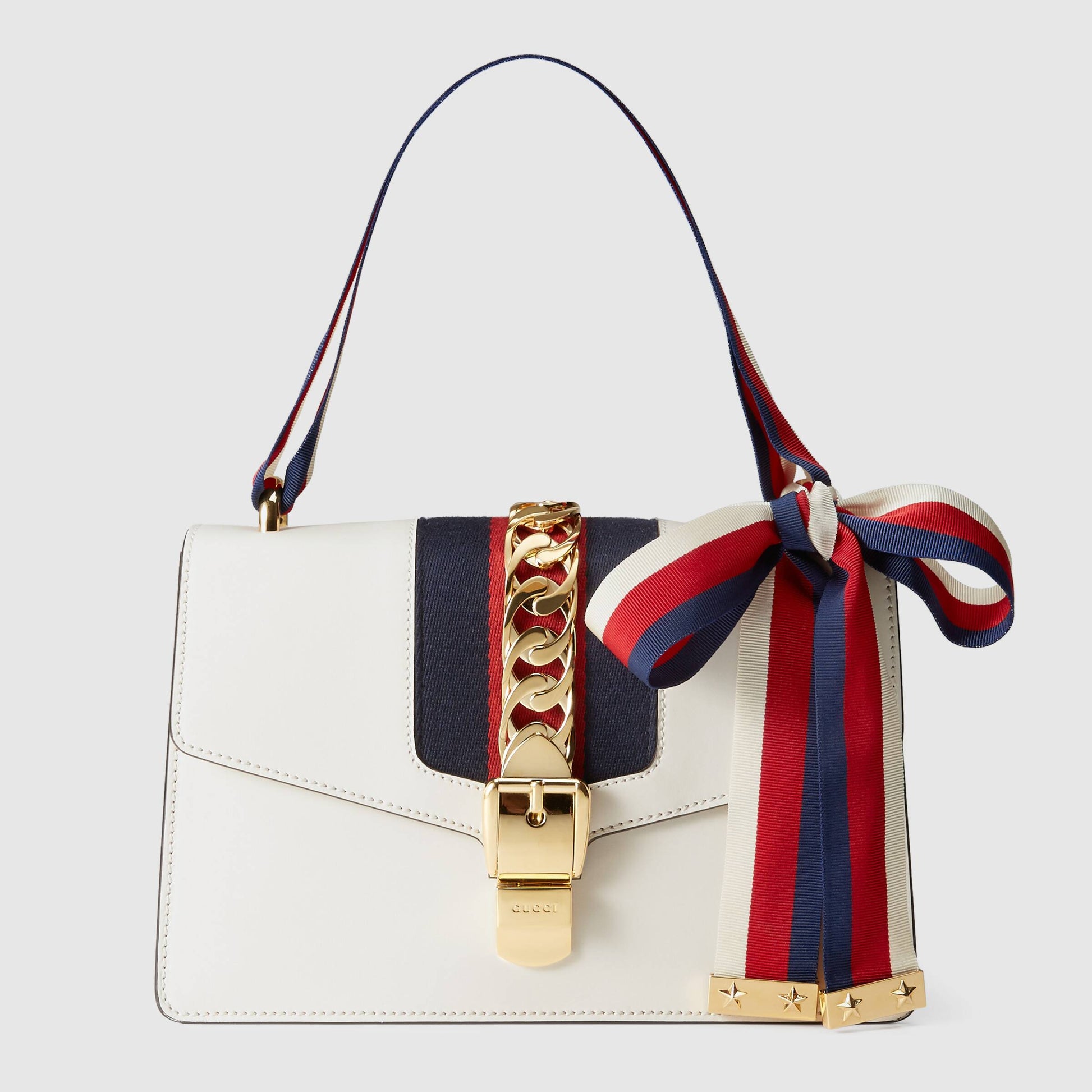 Gucci Monogram Nylon Chain Leather Crossbody