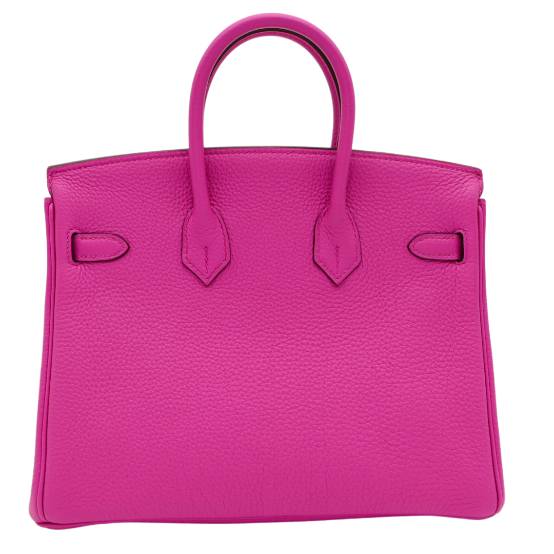Hermes25cm Birkin Rose Magnolia Togo Leather Palladium Hardware