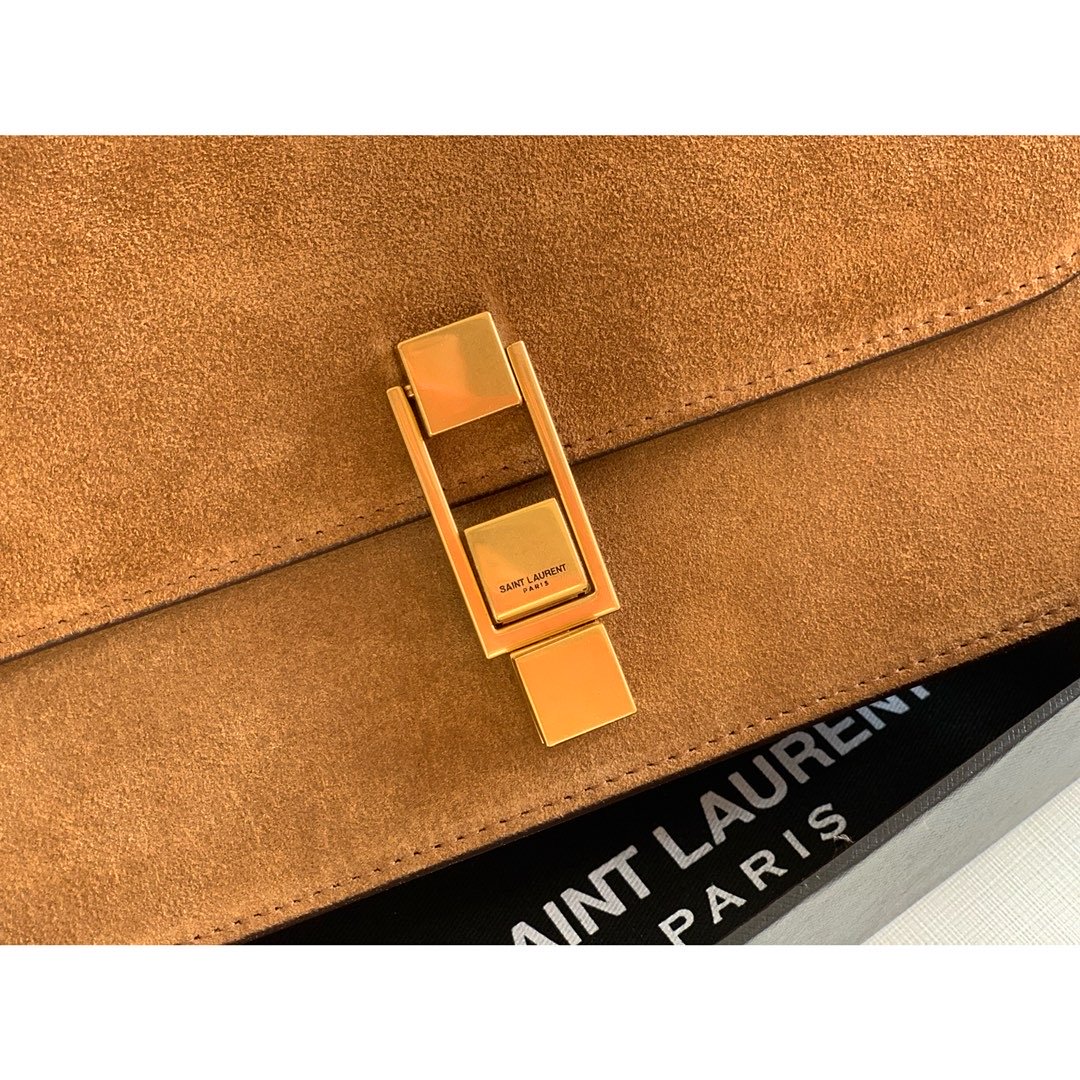 Yves Saint Laurent Le Carre Satchel Brown