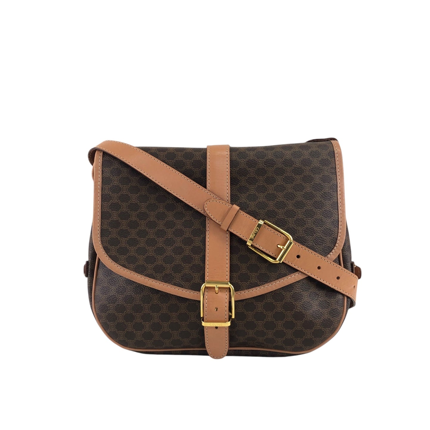 CELINE Macadam Shoulder bag Brown smihn4