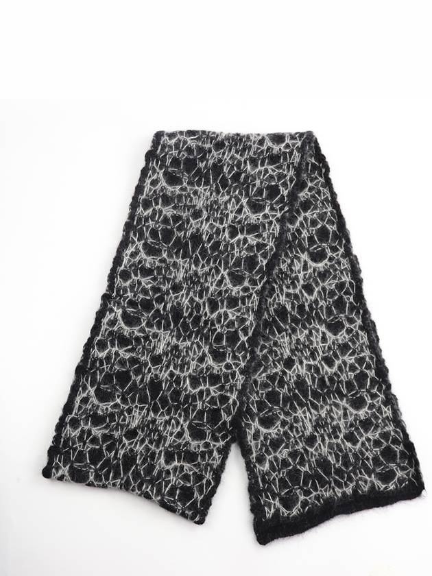 Luxury Saint Laurent Trending 2026 Cashmere Muffler Black Grey