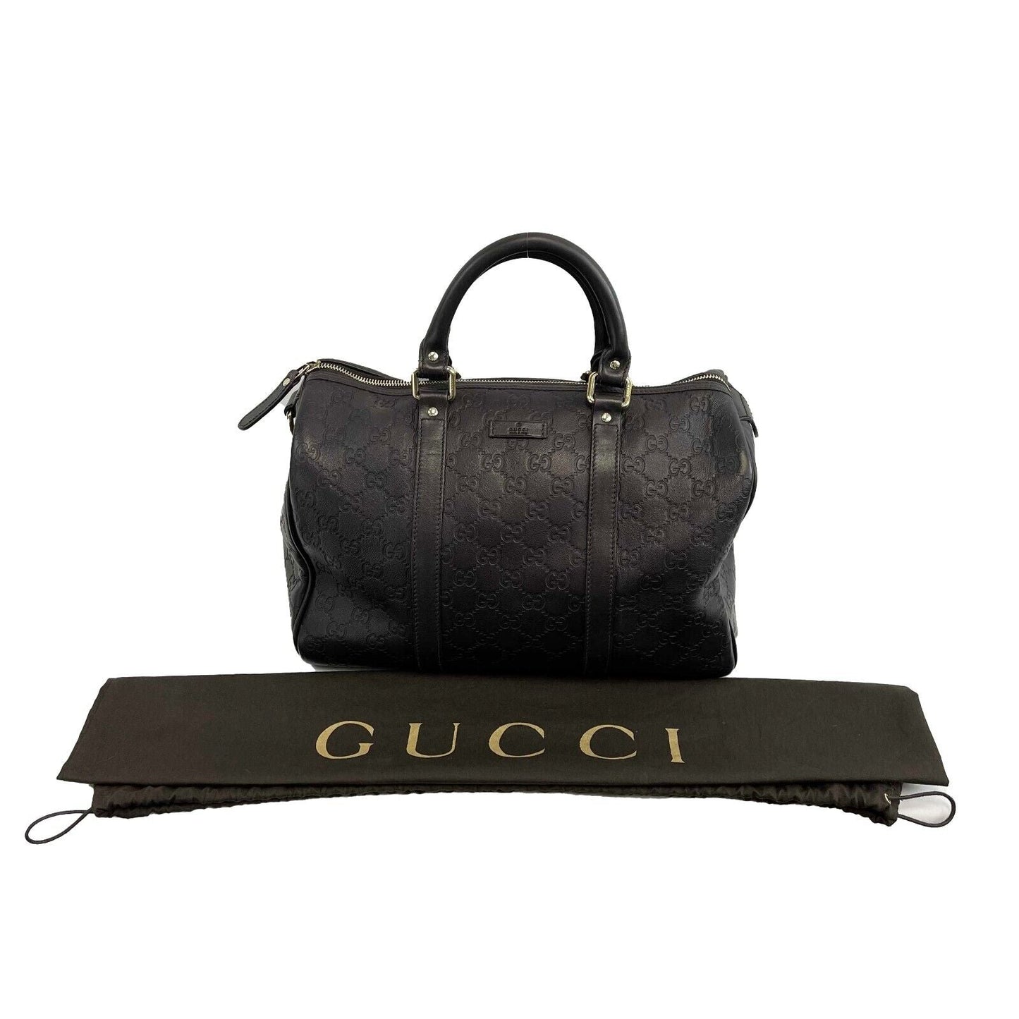 Gucci Monogram Leather Top Handle Shoulder Bag