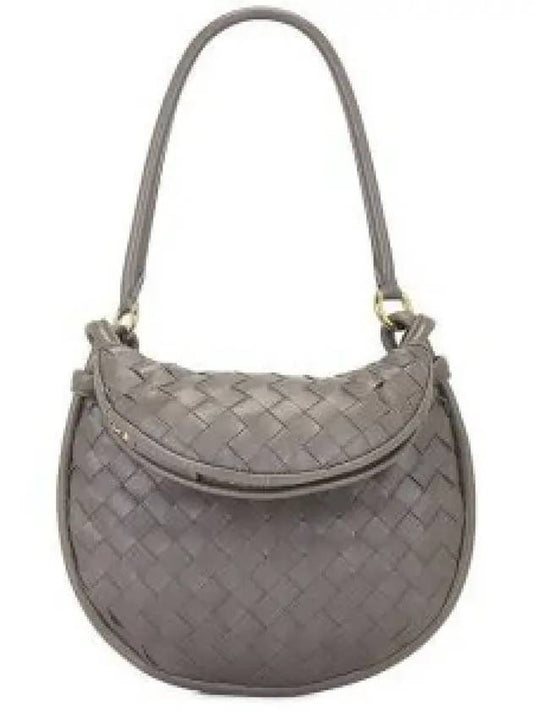 Luxury Bottega Veneta Intrecciato Gemelli Small Shoulder Bag Grey