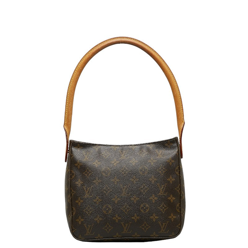 Louis Vuitton Monogram Looping MM Shoulder Bag Brown PVC Leather Lady Louis Vuitton