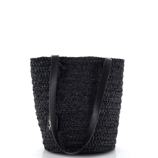 Luxury Saint Laurent Trending 2025 Panier Basket Shopper Raffia Small