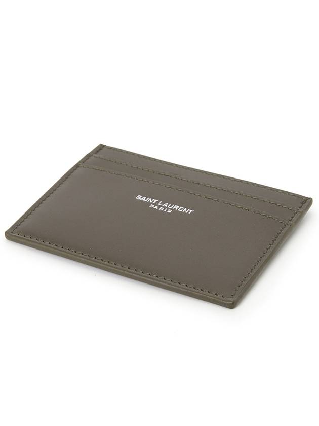 Luxury Saint Laurent Trending 2026 Paris Leather Card Holder Light Musk