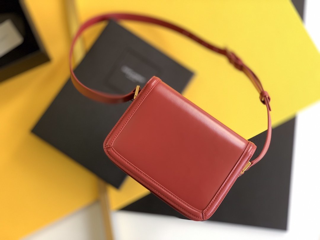 Yves Saint Laurent Solferino Small Satchel Bag Red In Box With Gold Hardware