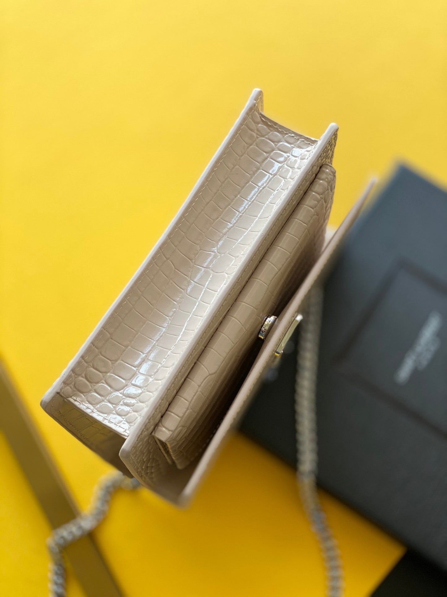 Yves Saint Laurent Sunset Chain Bag With Silver Hardware