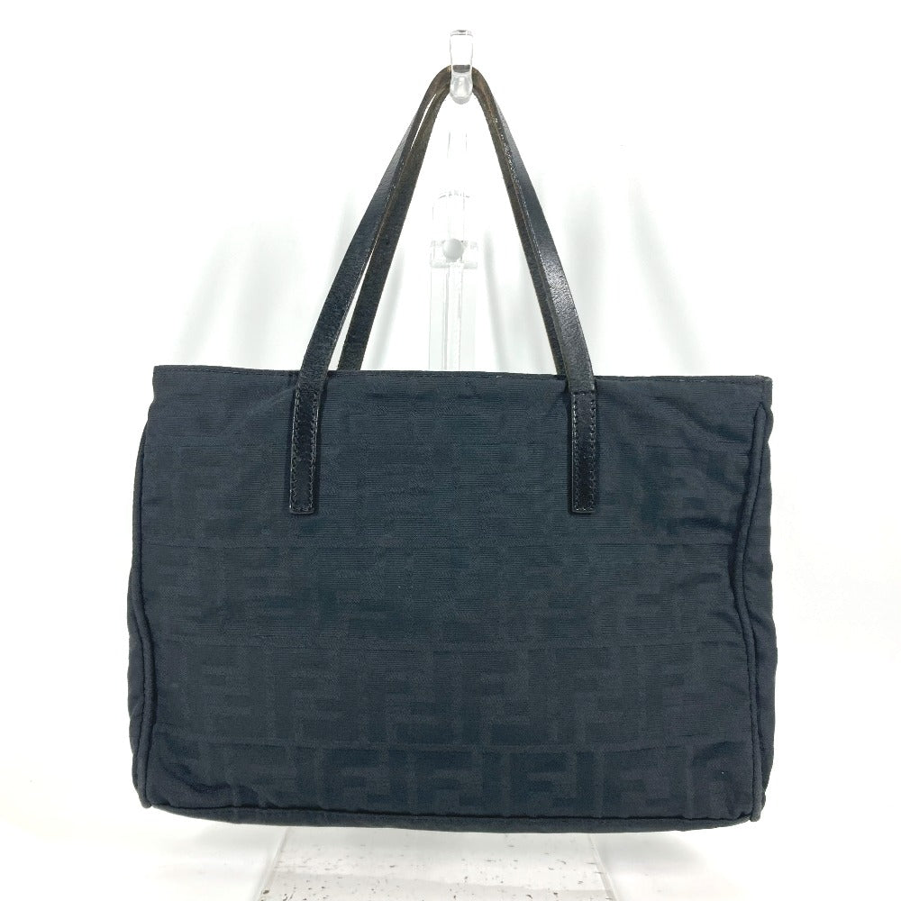 FENDI Tote Bag Nylon, Leather black Zucca Women