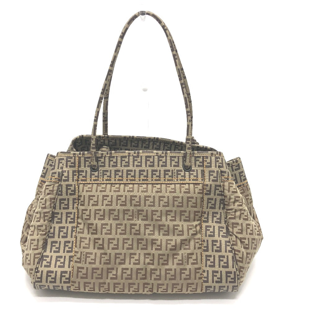 FENDI Handbag 8BN174 PVC / nylon beige Zucchino