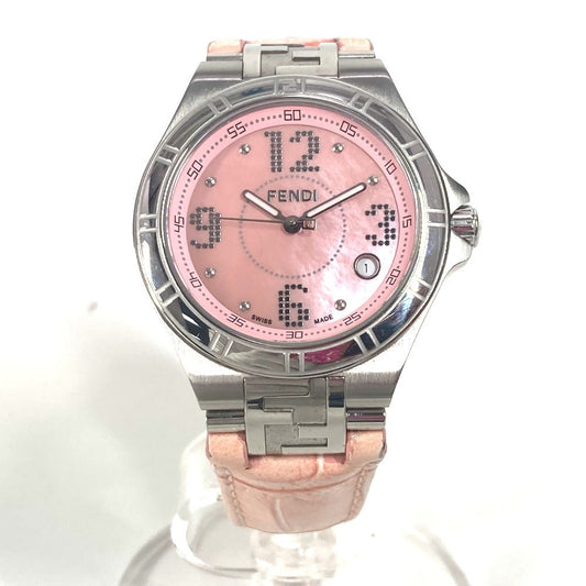 FENDI Watches Quartz 4600M leather pink high speed pink dial