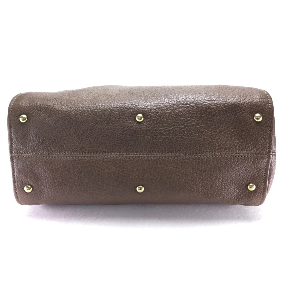 FENDI Handbag 8BL110 leather Brown Men's Women chameleon unisex(Unisex)