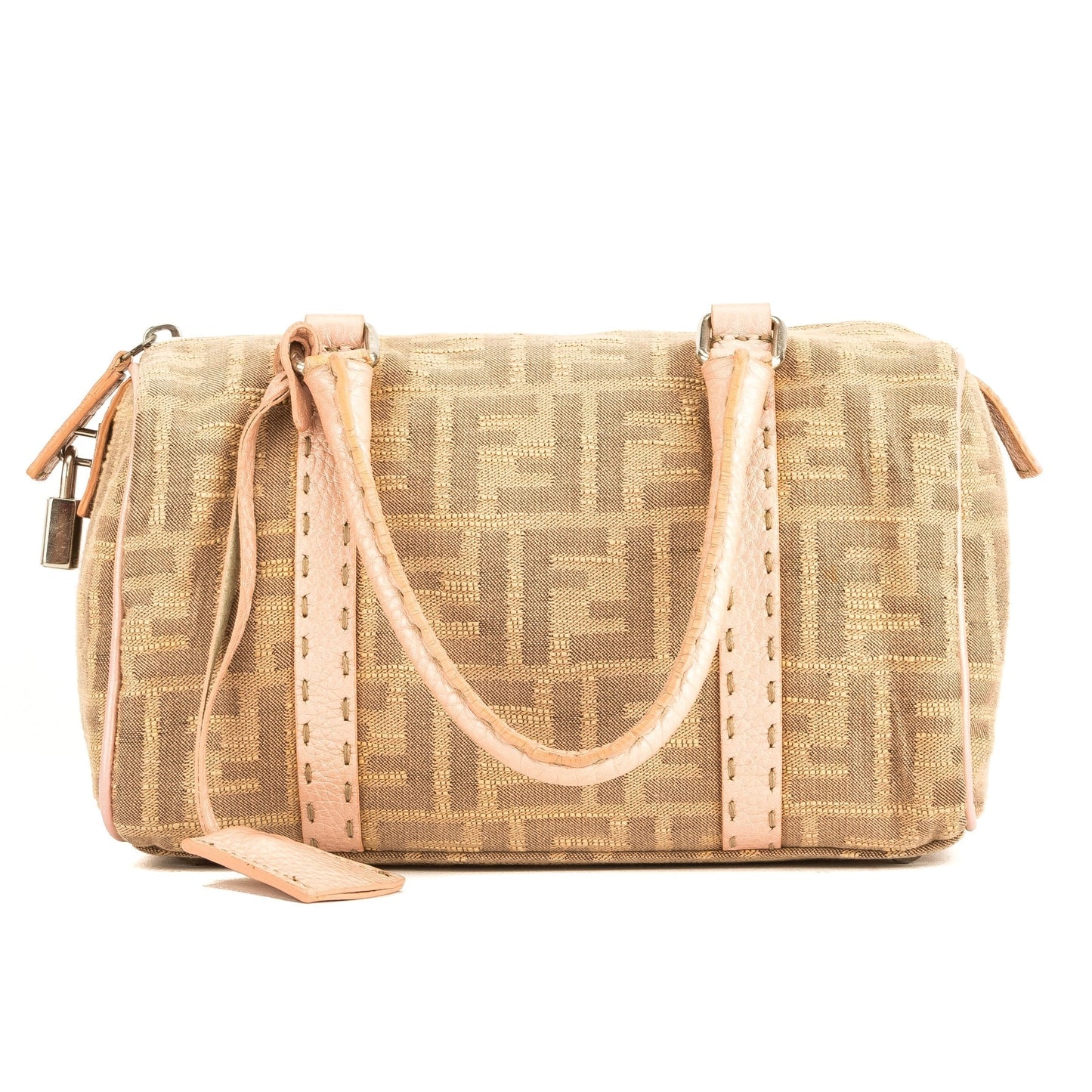 Fendi Pink Selleria Zucca Mini Boston ( )