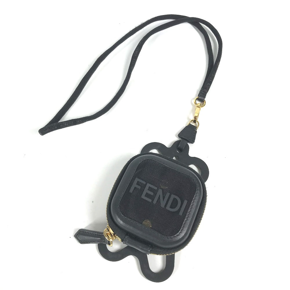 FENDI strap Rubber, Leather black Mesh strap included logo smartphone pouch case mens
