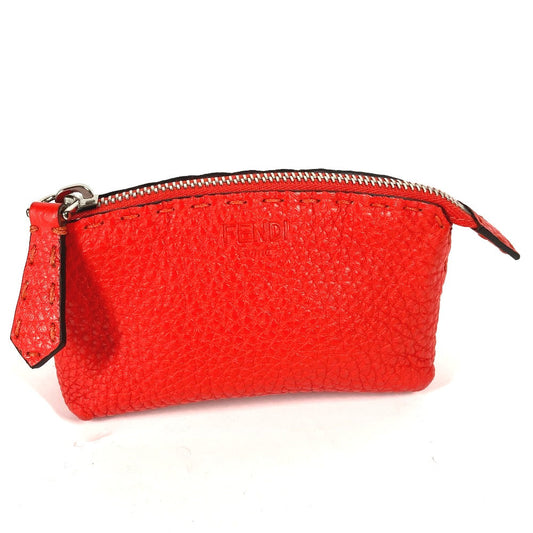 FENDI Pouch 8N0115 leather Red Celeria Women