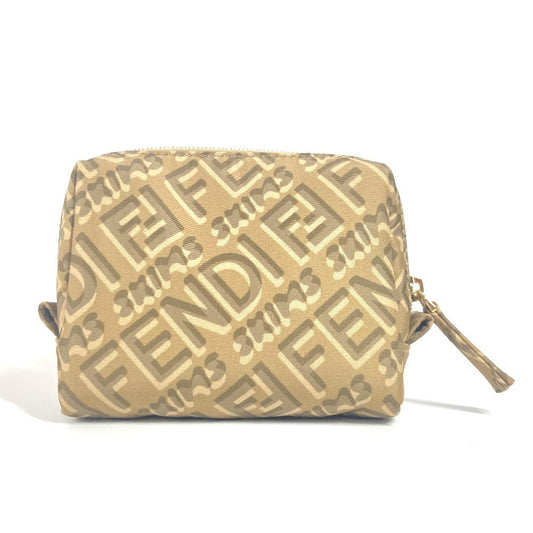 FENDI Pouch 8N0179 Nylon beige SKIMS collaboration logo Women